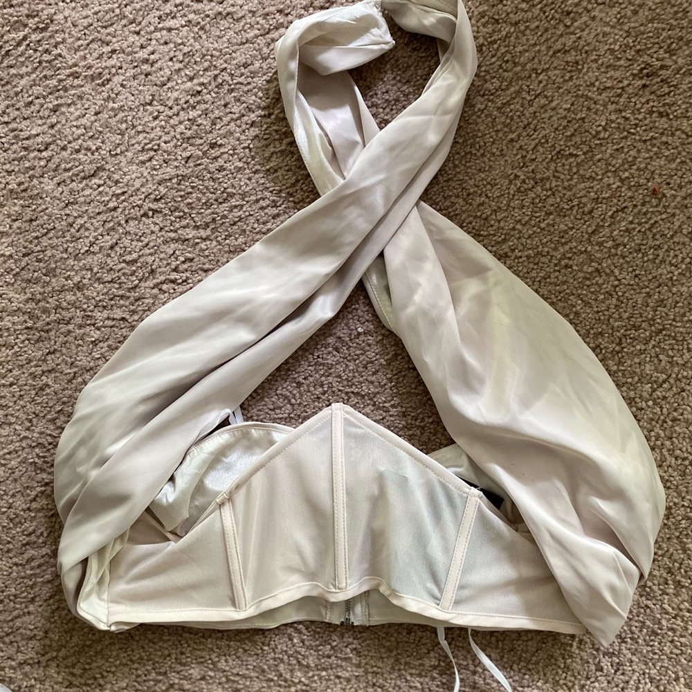 Corset Wrap Around Bustier Crop Top